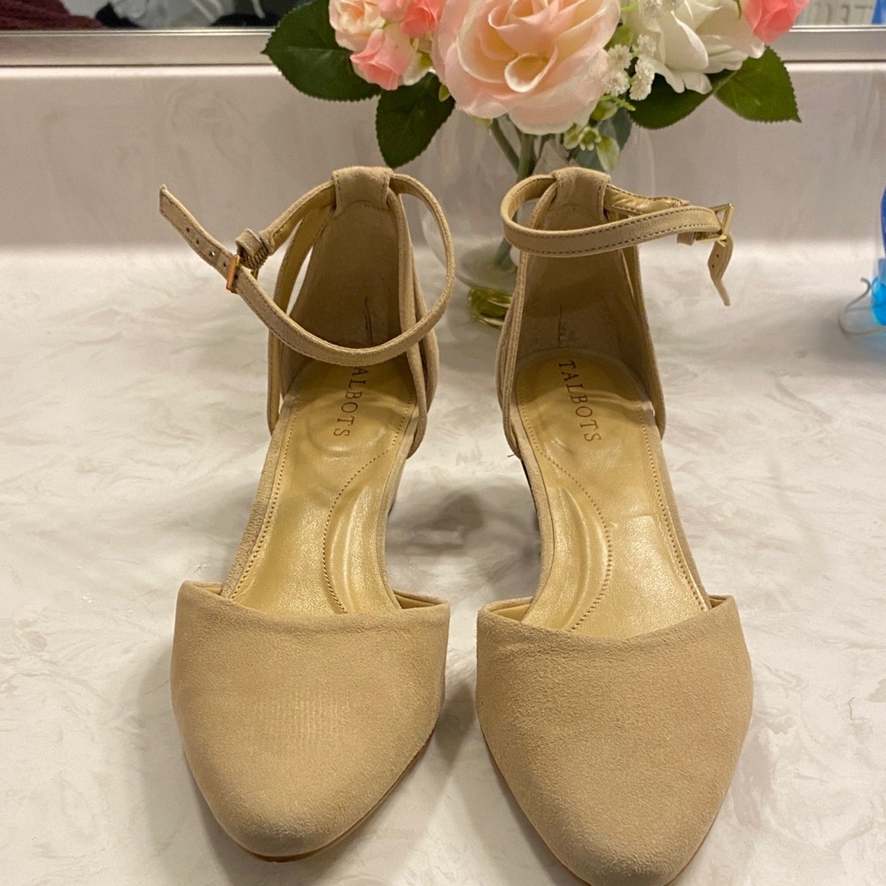Talbots Beige Ankle Strap Women's Shoes